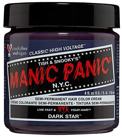 Manic Panic Dark Star Classic Creme, Vegan, Cruelty Free, Semi Permanent Hair Dye 118ml