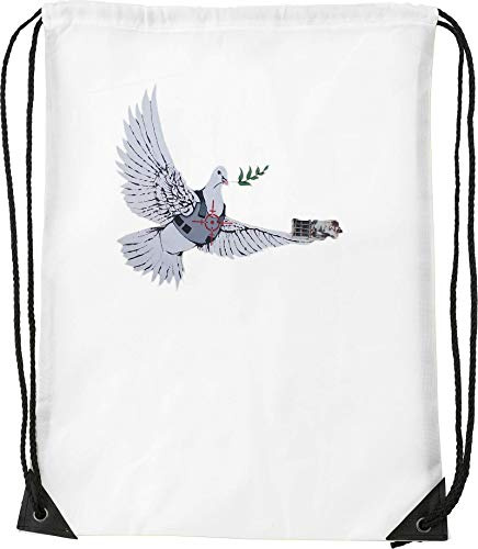 Banksy Street Art Peace Bird Kordelzug Sack Sack Wanderhalle