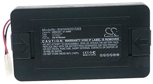 vhbw Batería Compatible con Rowenta Smart Force Essential RR694, RR697, RR6943WH Robot Limpieza Negro (2600 mAh, 14,4 V, Li-Ion)