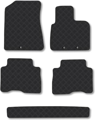 Fits Kia Sorento (2013-2015) [7 Seat] 3mm Rubber Car Mats | Tailored Fit Durable Floor Mats Full Coverage Protection Waterproof Accessories Easy Clean Anti Slip Made in the UK