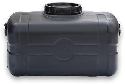 Varile Réservoir d'eau utile de 105 l, avec raccord 1/2, couvercle à visser pour camping et cave, noir