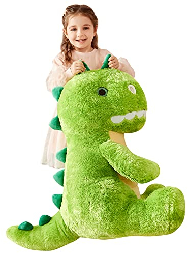 IKASA Groß Dinosaurier Stofftier Riesen Kuscheltier,60cm Gross Plüschtier Süßes Riesiges Plüschtiere Jumbo Plüsch Spielzeug,Geschenk für Kinder