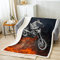 3D Motocross Decke 150x200cm Grau Kinder Jungen Extremsport Thema Kuscheldecke Motorrad Sport Biker Lokomotive Drucken Wohndecke Flanell Fleecedecke