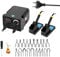 Brandmalerei Soldering Station,2 Stifte Temperatur Einstellbar 0℃ 750℃, Holzbrennset Brandmalstation Pyrography Machine Set,Mit 23 Teilig Spitz,FüR Holz Leder Und Brennkolben (2 Stifte)