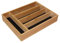 Box and beyond Range-Couverts - Organiseur de tiroir - 5 Compartiments - Bambou Naturel - 38x29x7cm, Natural/Black