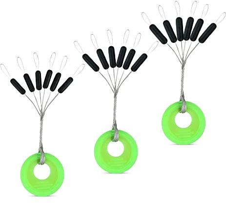 AMZfishing NEU Gummistopper oval oder rund in 3 Größen | Posenstopper | Stopper Angeln | Schnurstopper | Silikonstopper