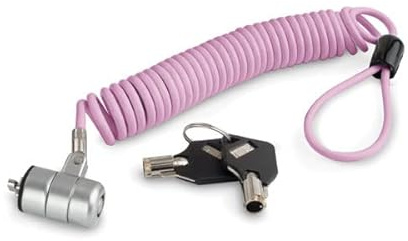 SBEDIRECT Ultra-Light PC Cable Lock Pink – Unique & Modern – Lightweight and Easy to Carry – to Protect Your PC from Theft at All Times – to Avoid Dangerous Confidential Losses