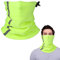 Neer Winter Schlauchschal mit Hoher Sichtbarkeit Multifunktionstuch Unisex Winddicht Sport Nackenwärmer mit Reflektierend Streifen und Elastisch Kordel für Herren Damen (Fluoreszierendes Grün)