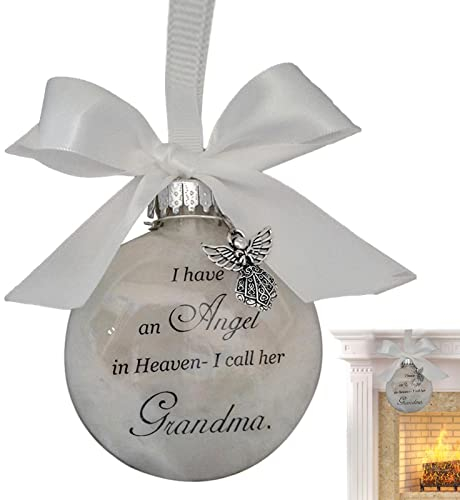 LINGJIONG Weihnachtskugeln Memorial Ornaments Ich Habe Einen Engel Im Himmel Mit Kleinem Engel, Christbaumkugel-Ornament, Weihnachtsengel Im Himmel, Dekoration