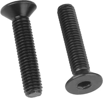 MOOPW Boulons à tête fraisée - Grade 10.9 Acier au carbone Hexagone à douille Vis Tête plate Boulons Allen Vis à métaux Fixations M8 M10 M12