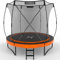 KINETIC SPORTS Trampolin Outdoor 'Ultimate Pro' Ø 244/305/366/427 cm – TÜV Rheinland, Kindertrampolin mit Leiter, Fieberglas-Netz, Gartentrampolin im Kürbis-Design, bis zu 160 kg