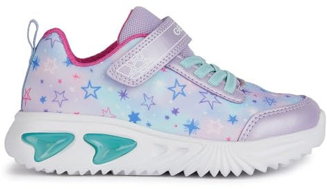 Geox J Assister Girl B, Scarpe da Ginnastica Donna, Lilla Watersea, 37 EU