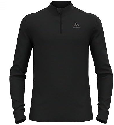 Odlo Herren Funktionsunterwäsche Langarm Shirt mit Reißverschluss MERINO 200, black, XXL