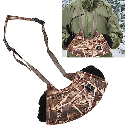 Outdoor-Heizhandschuhe, Tragbarer Beheizter Handmuff für die Jagd, Angeln – USB-Stecker, Temperatur Einstellbar,