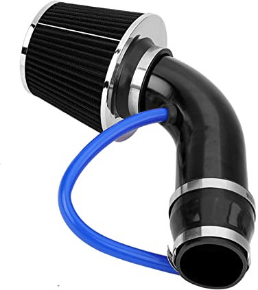 Tubo di aspirazione dell'aria fredda Sporacingrts, 76 mm, universale, compatibile con filtro turbo auto, set di tubi a induzione in alluminio (stile fibra di carbonio)