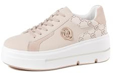 QUEEN HELENA Sneakers Casual Scarpe da Ginnastica Platform Leggere Donna X29-15 (X30-12 Beige, 37)