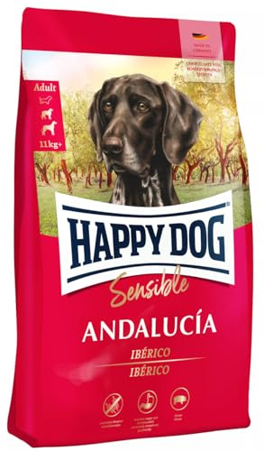 Happy Dog Sensible Andalucía - M - Trockenfutter, Hundefutter - Geschmacksrichtung Ibérico-Schwein - 11kg