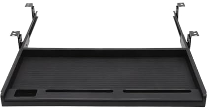 Fenteer Tastaturschublade unter dem Schreibtisch, Schreibtischschublade, Tastaturablage, ergonomisch, langlebig, Organizer, ausziehbare, Schwarz