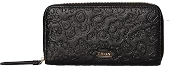 THUN Portafogli con chiusura zip in ecopelle nero Sempre con me