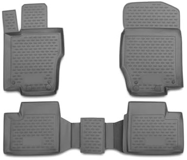 OMAC Gummimatten Fußmatten kompatibel mit Mercedes M W164 2005-2011 TPE Automatten Grau 4X