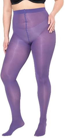 Ulla Popken Damen große Größen Übergrößen Plus Size Essential Mikrofaser-Strumpfhose, 60 den