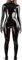 Generisch Schwarz,XXL, Damen Sexy Schwarz Spiegel Latex-Ammoniak Catsuit Freizeit Reißverschluss Eng Overall Nachtclub DS Rollenspiel Bühne Kleidung