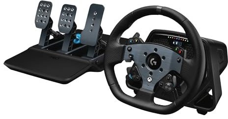 Logitech G PRO Racing Wheel, Volant de course, Direct Drive 11 Nm, TRUEFORCE + PRO Racing Pedals: pédalier avec freins à capteur de pression de 100 kg, personnalisable, Xbox & PC - Noir
