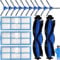 EATBALE Accessoires Pièces de Rechange pour Proscenic 850T, pour Ultenic D5s Pro/D5s Pro+, pour Uoni S1 Robot aspirateur, 2 Brosse Principale, 10 brosses latérales, 3 filtres Hepa (16 pack)