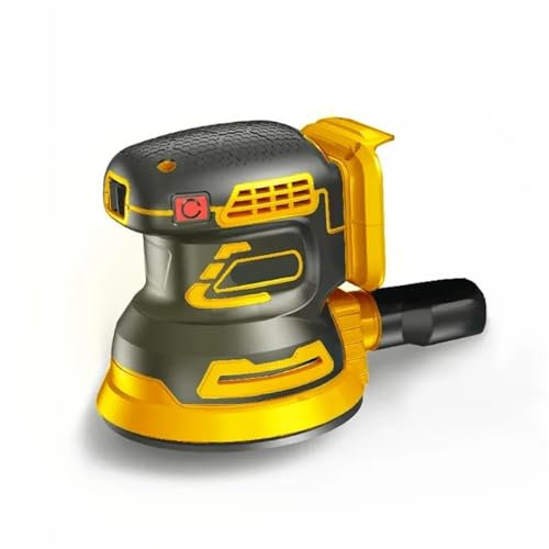 LIJADORA Orbital aleatoria de Disco inalámbrico eléctrico de 125MM, pulidora sin escobillas de 3 velocidades, Compatible con batería Makita de 18V(1PC 2.0Ah Battery)