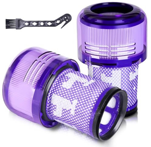 2 filtri HEPA compatibili con Dyson V12 Detect Slim Absolute Extra Total Clean – Filtro di ricambio lavabile e riutilizzabile – Sostituisce 971517-01, accessori per aspirapolvere