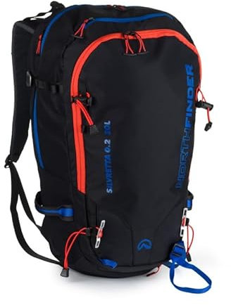 NORTHFINDER Skitouren Technikrucksack 30L Radfahren Wanderrucksack Wasserdichter Reiserucksack Leichtgewicht, Tagesrucksack SILVRETTA 2 - Schwarz