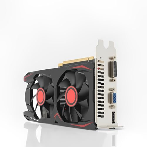 LICAEVEY 550TI 6 GB GDDR5 192-Bit Gaming-Grafikkarte, PCI Express 2.0 X16, Dual-Lüfter-Kühlung, HDMI-DVI-VGA-Ausgabe, DirectX 11 Support für PC Gaming & Multimedia