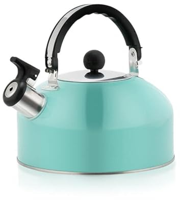 Qcwwy 3L Stainless Steel Camping Kettle, Lightweight Compact Whistling Spout, High Efficiency for Hiking Camping Outdoor Activities (Purple)