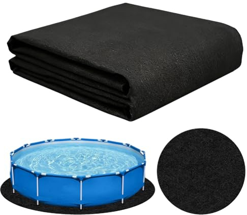 Tapis de Piscine Rond 305 – Bâche de Sol et Tapis de Piscine – Sol de Protection – Tapis Antidérapant et Résistant à l'usure pour Piscine, Multifonctionnel pour Piscines Extérieures (305 cm)
