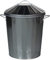 CrazyGadget® Small Medium Large Extra Large Galvanised Steel Metal Dustbin Kitchen House Garden Storage Unit Bin (40L)