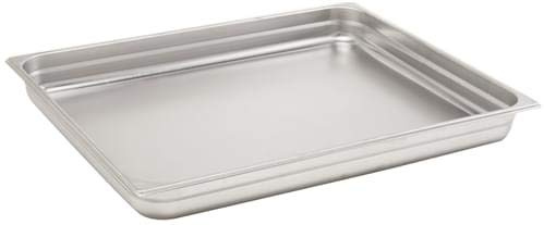 Pentole Agnelli Bacinella Gastronorm, Acciaio Inossidabile, 2/1, 65x53x10 cm