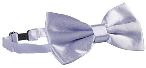 The Tie Co™ - Pajarita clásica de satén preatada y ajustable, color liso, Lila, Taille unique