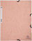 Exacompta 55527E Sammelmappe Aquarel, 24 x 32 cm für DIN A4, Gummizugverschluß, 3 Klappen, Colospan 400 g/m², 1 Stück, Pastellrot