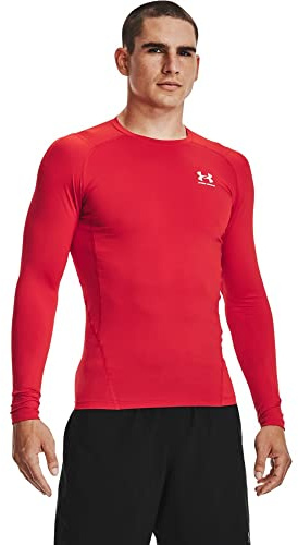 Ua Mens Ua Hg Armour Comp Ls Red / / White 3XL