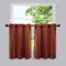Rideaux courts rouillés pour cuisine, 2 panneaux de poche thermiques, occultant, pour café, pour petites fenêtres, chambre à coucher, salle de bain, camping-car, 86 cm de long et 61 cm de long