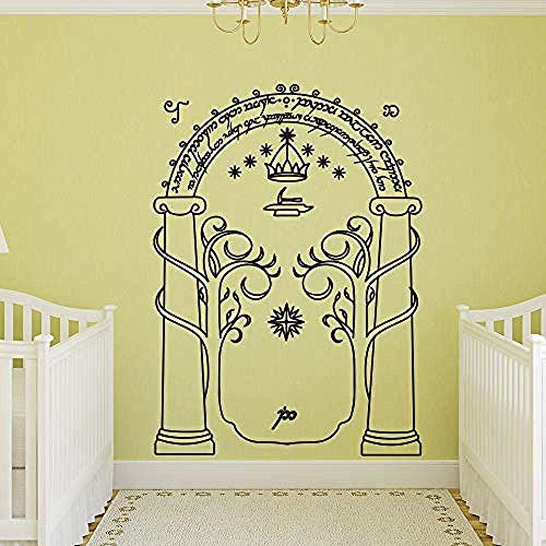 Herr Der Ringe Wandtattoo Schlafzimmer Wohnzimmer Film Film Herr Der Ringe Minen Von Moria Tür Lotr Wandaufkleber Vinyl Dekor Boy Room 56X42Cm