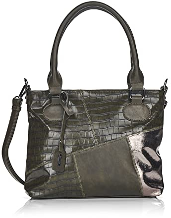 Remonte Damen Q0440 Umhängetasche, Khaki/moos/Altsilber / 54