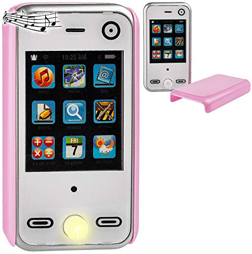 alles-meine.de GmbH 2 Stück Kinder Telefone/Smartphone Farbwahl Handy mit Tönen - Sprache & Sound - rosa/pink - für Kinder - Jungen & Mädchen - Handyschale - Auto - ele..