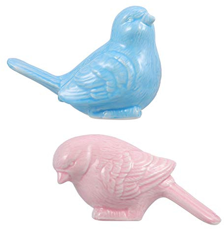 BESPORTBLE 2stücke Keramische Kleine Vögel Deko Stilvolle Ornamente Für Zuhause Vivid Bird Decor Delicate Porzellanfiguren Für Garten Und Wohnraumgestaltung