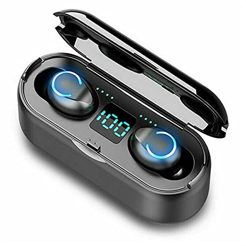 Tec-Digi Wireless Earbuds, With Power Bank Charging Case Bluetooth 5.0 Headphones TWS True Wireless Earphones for iPhone/Android, Touch Control, IPX7 Waterproof
