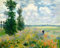 Amiiba Malen-nach-Zahlen-Set, Mohnfeld von Monet, 40,6 x 50,8 cm, Acryl-Malen-nach-Zahlen, Wandkunst, Kunsthandwerk (Mohnblumen, ohne Rahmen)
