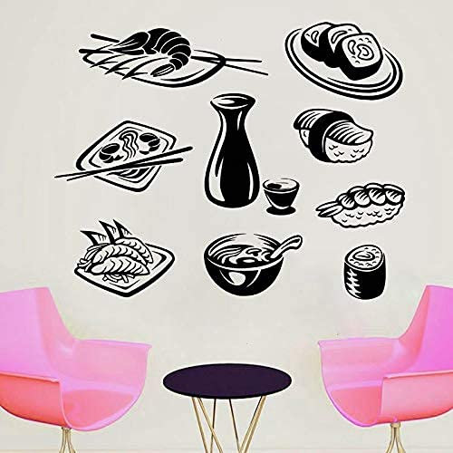 Wohnzimmer Motto Wandaufkleber, Sushi Gourmet Restaurant Gourmet Verschiedene Sushi Gourmet Vitrine Poster 57X72 Cm