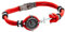 bracciale bussola ancora e cordino nautico uomo (rosso)