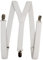 irisaa Hosenträger Damen Herren Y-Form für Arbeitshosen Skihose Fest, Unifarbe mit 3er Starken Clips, 2.5cm Breit, HT Farbe:Weiss, Einheitsgröße