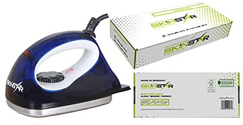 SkinStar Starter Ski Wachs Set Natural-Wax All IN ONE High Skiwachs Wachsbügeleisen